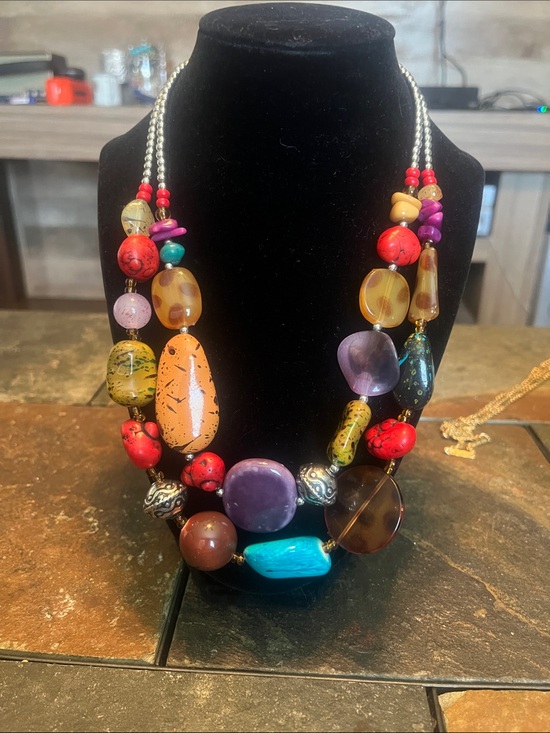 The Unbranded Brand Jewelry - Multicolor Statement Beaded Necklace - Artisan Women Jewelry
